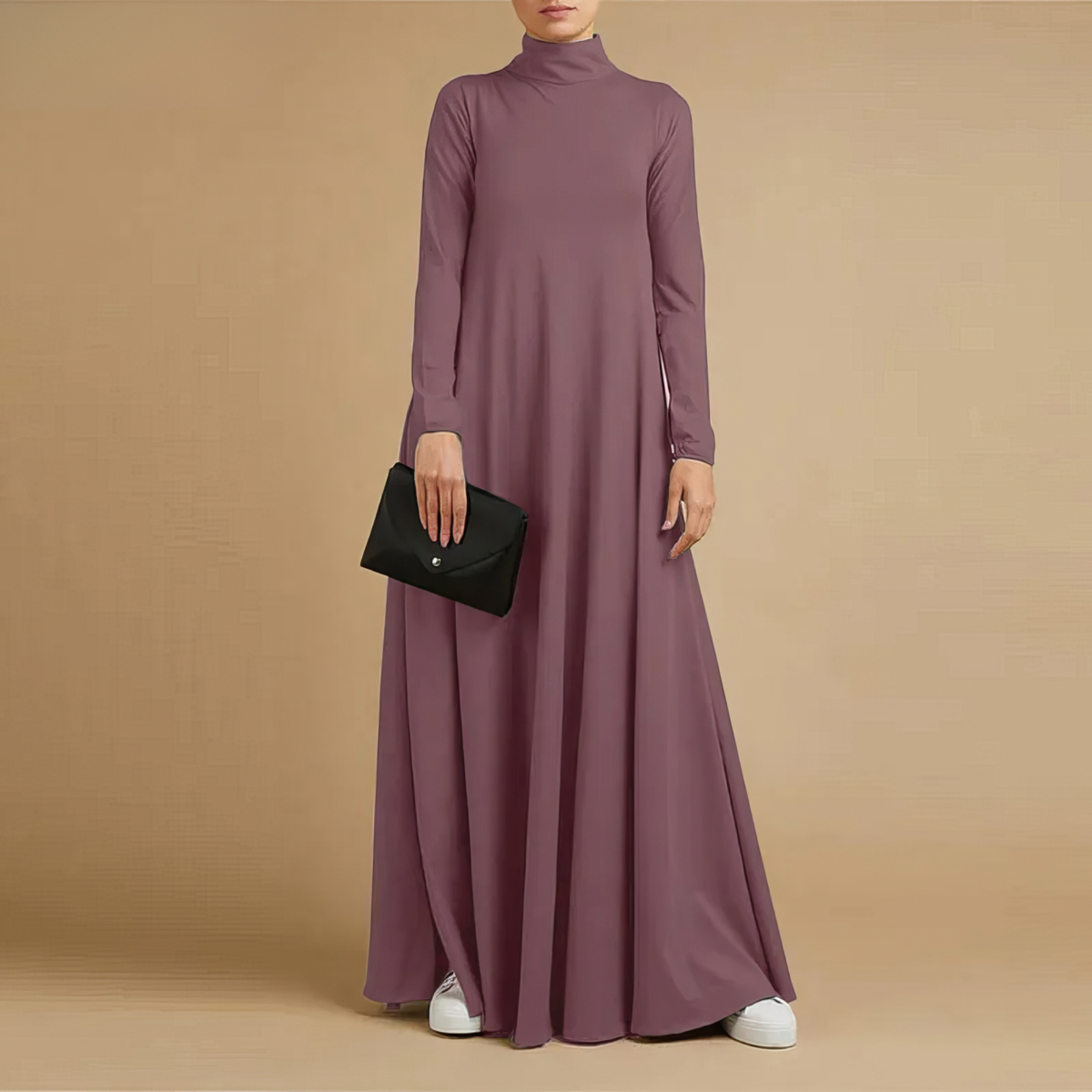 Maxikleid mit Rollkragen