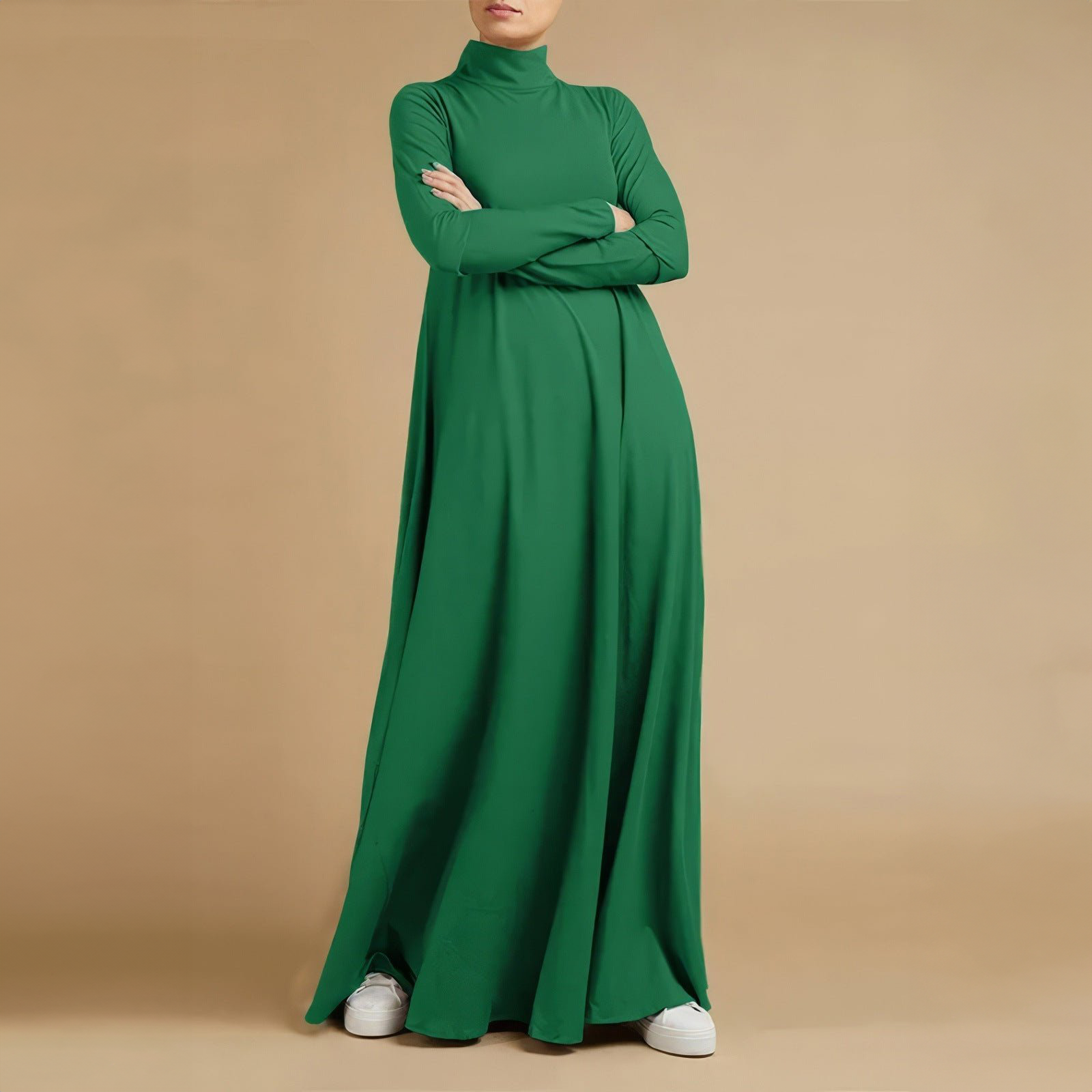 Maxikleid mit Rollkragen