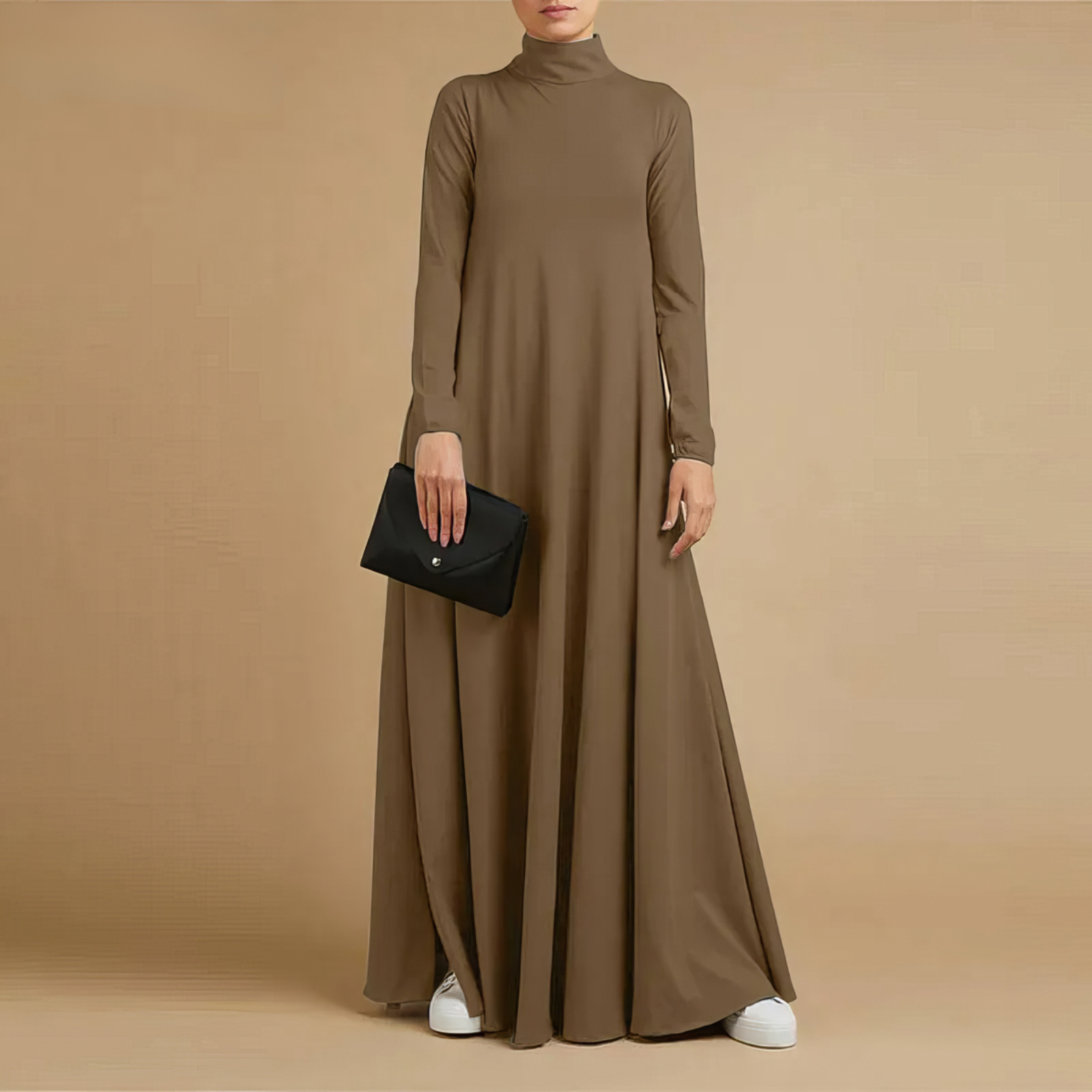 Maxikleid mit Rollkragen
