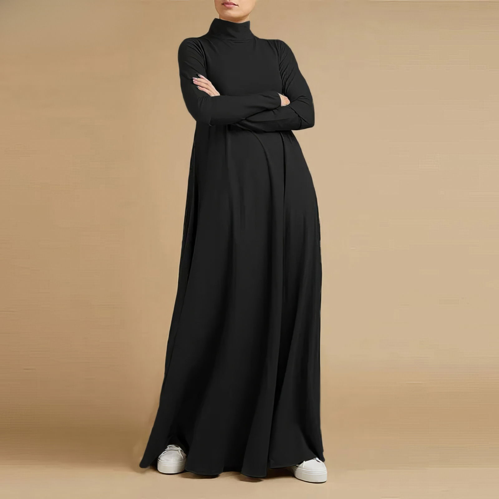 Maxikleid mit Rollkragen