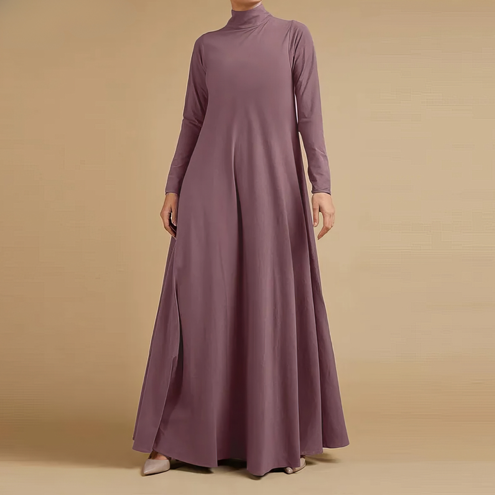 Maxikleid mit Rollkragen
