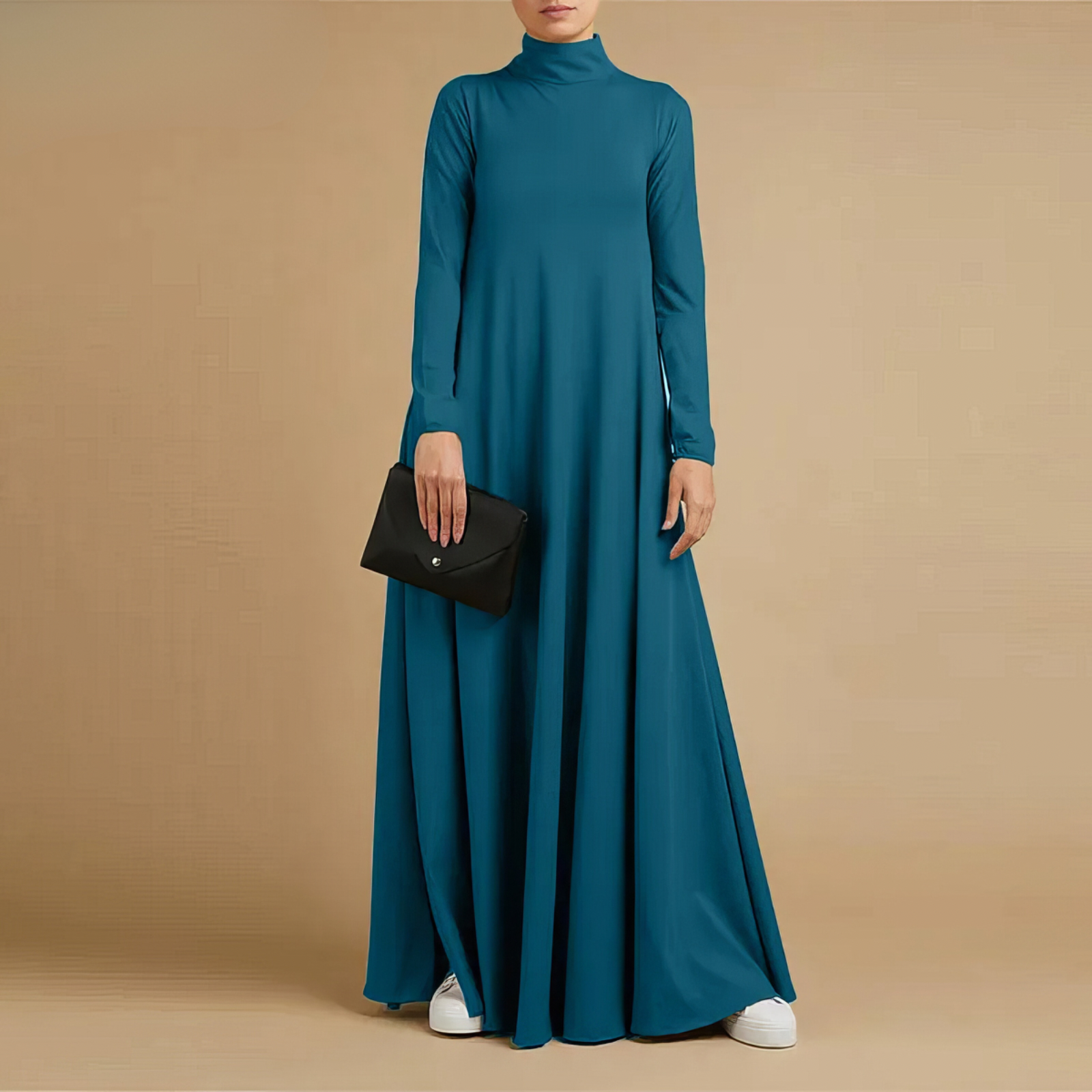Maxikleid mit Rollkragen