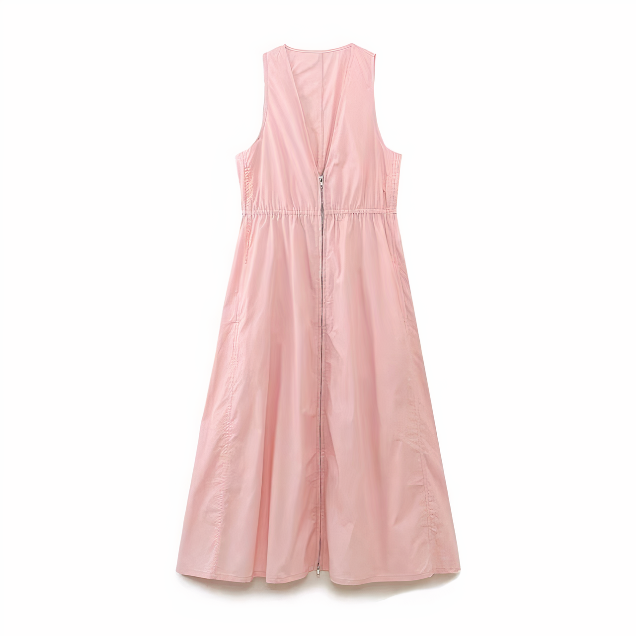 Schickes Midikleid mit Frontreißverschluss
