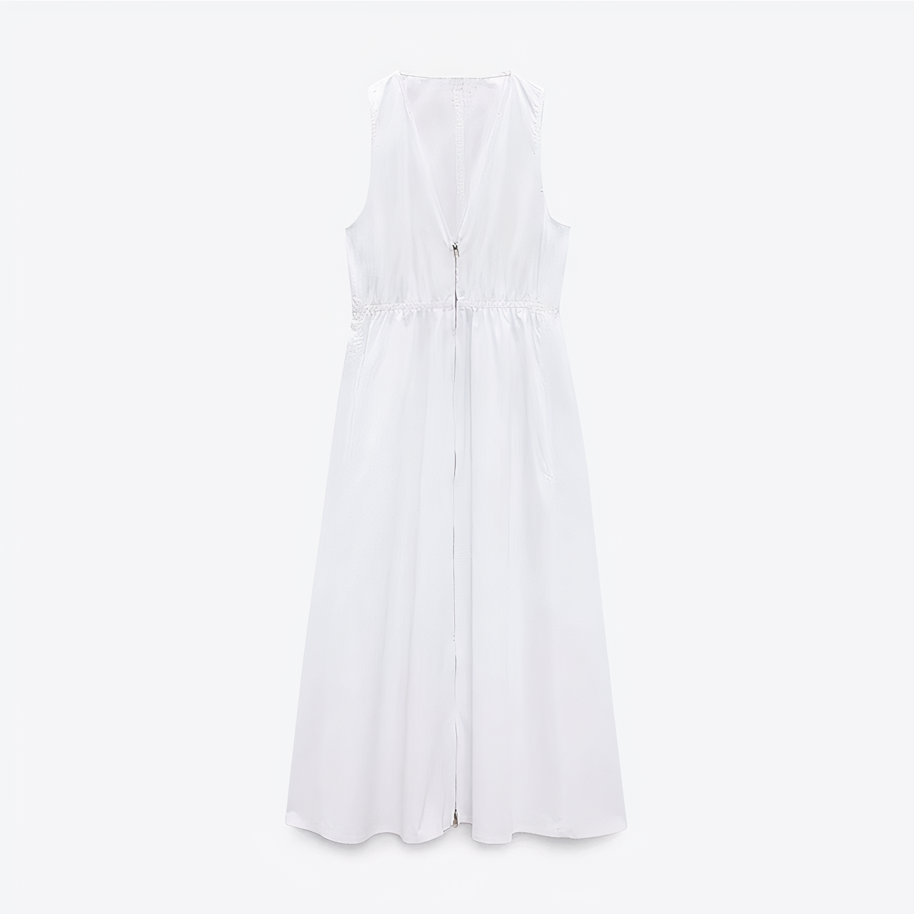 Schickes Midikleid mit Frontreißverschluss