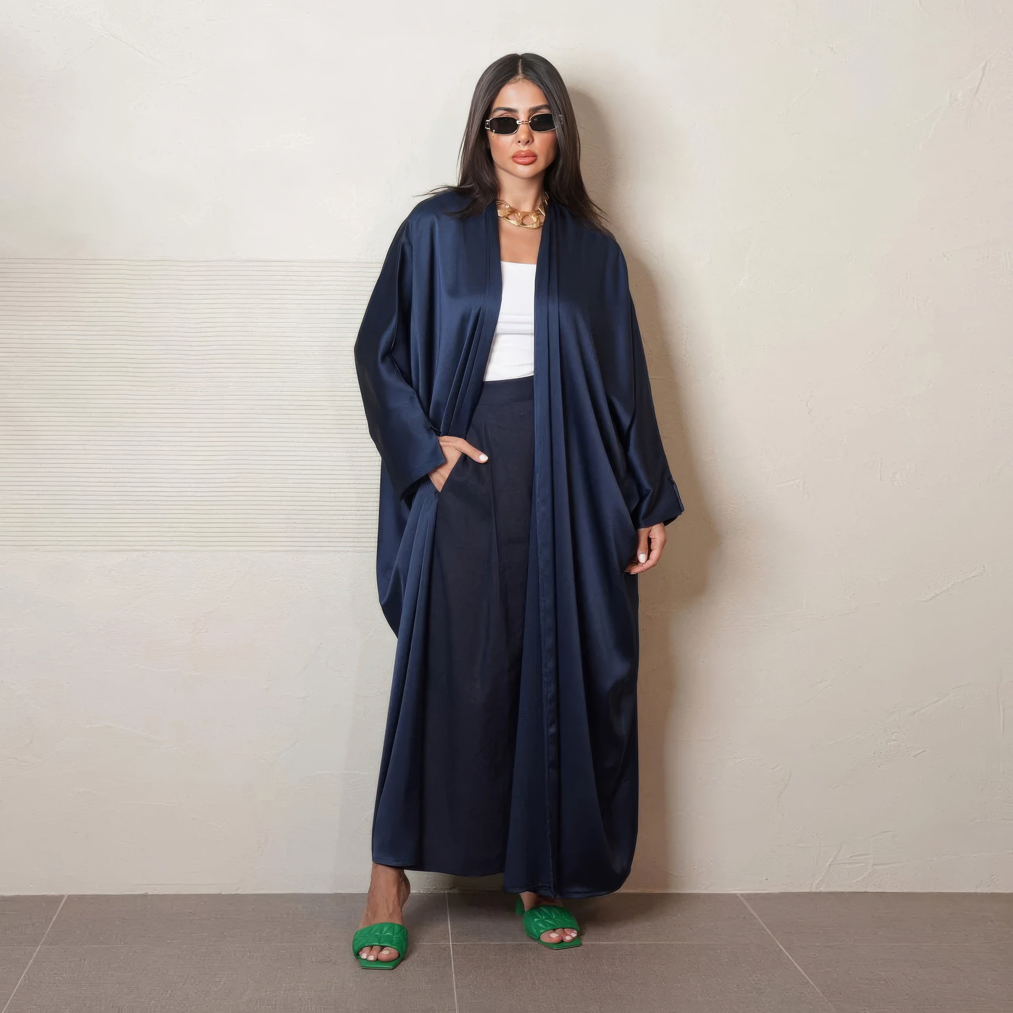 Lange Abaya Strickjacke