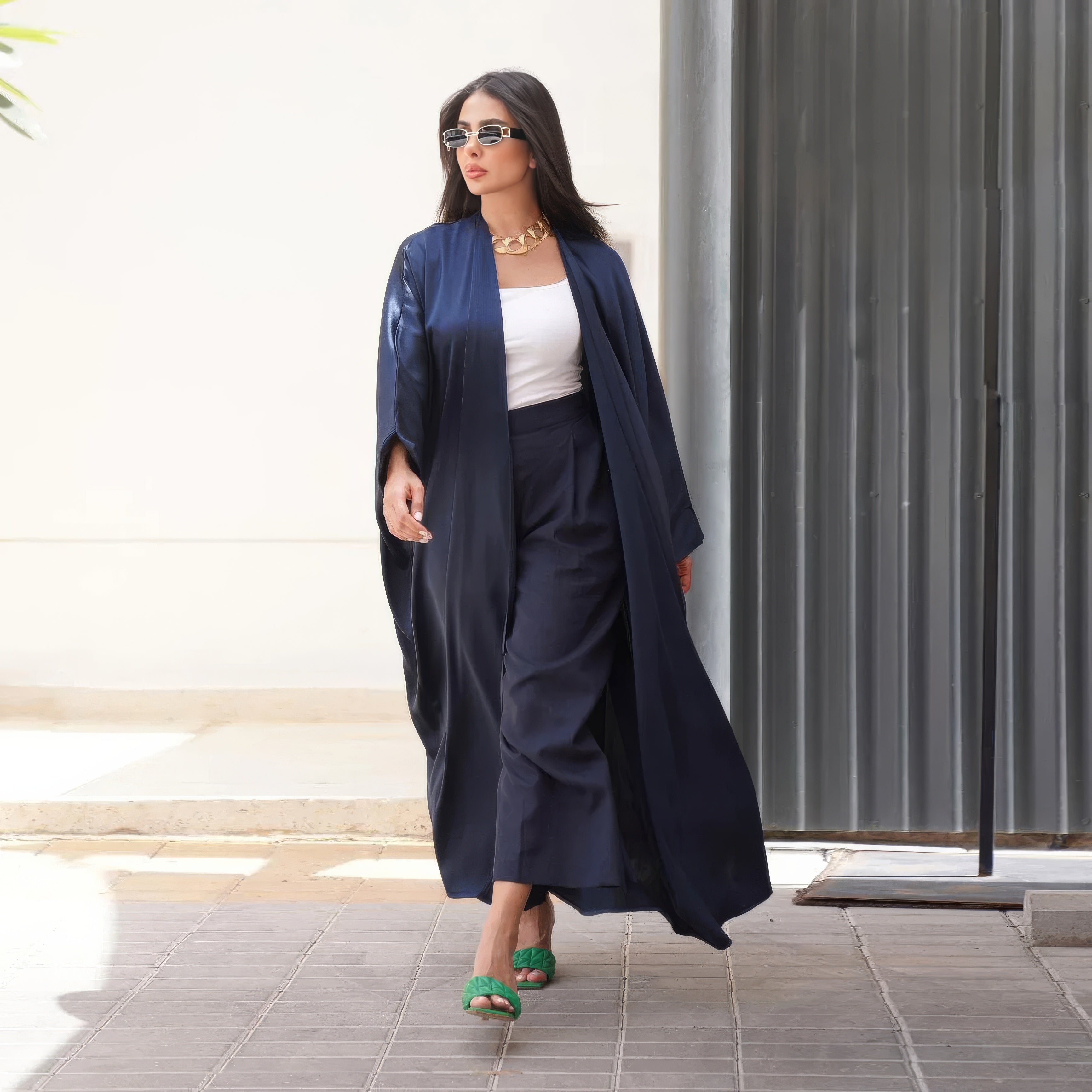 Lange Abaya Strickjacke
