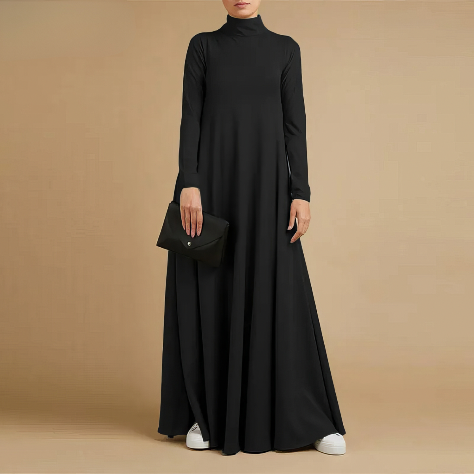 Maxikleid mit Rollkragen