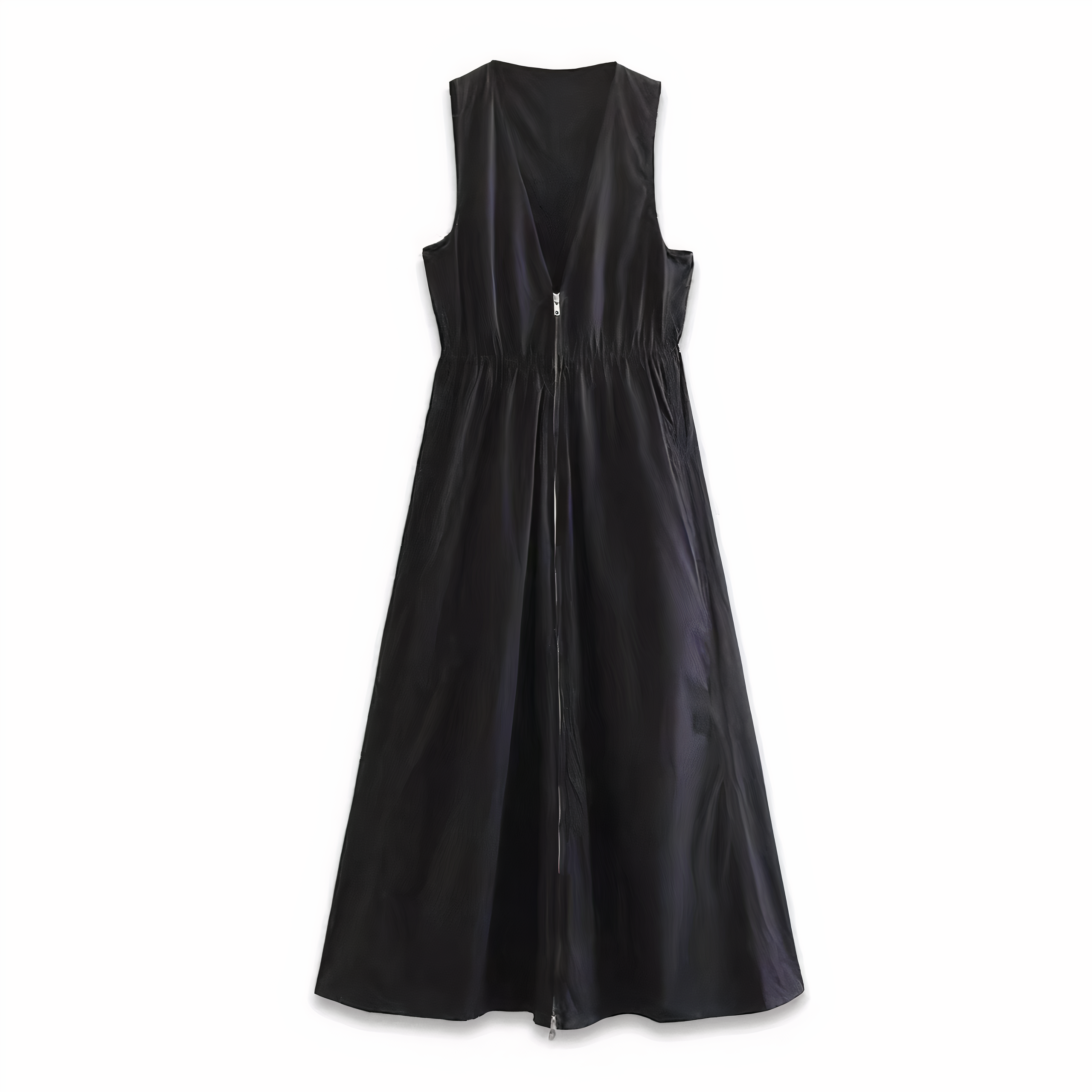 Schickes Midikleid mit Frontreißverschluss